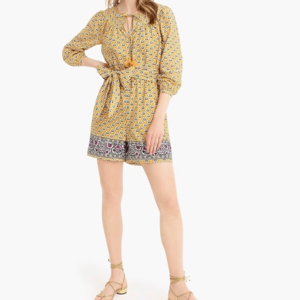 J.Crew Point Sur Summer Paisley Romper